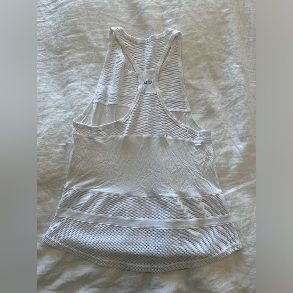 Barely used - great condition! Alo white tank top size small
